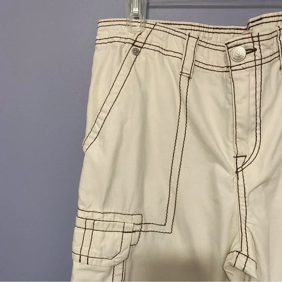 True Religion Cream Jeans military cargo big t - Picture 6 of 16